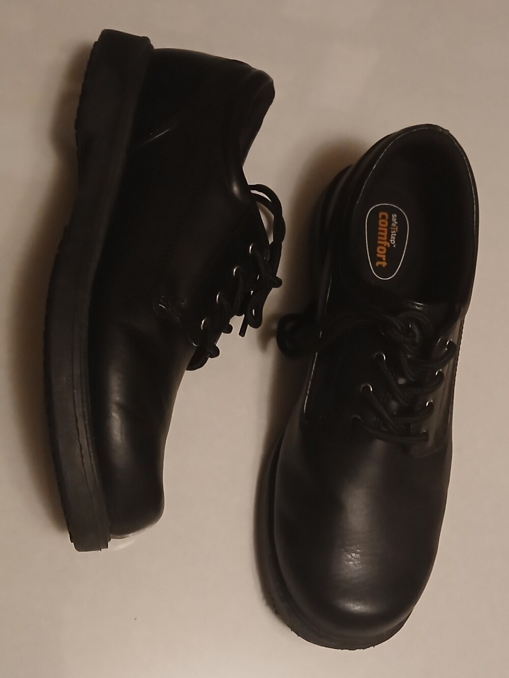 Safety Step Women's Black Lace-Up Work Shoes. New without box